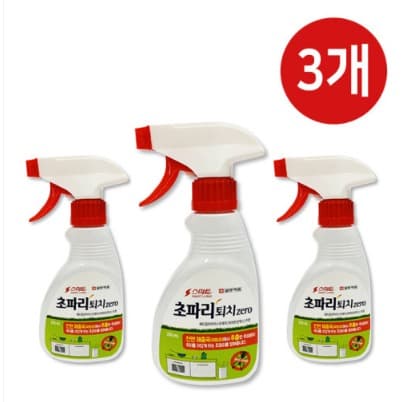 3병 / 초파리 스프레이 300ml / 과일파리 / 벌래유인액 / 해충유인액 (용기리뉴얼전후 랜덤발송)